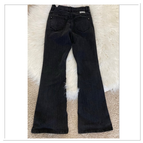 Ikks Flare Jeans Black Wash Size 24 - Picture 5 of 8